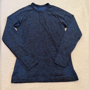 Lululemon Swiftly Tech Long Sleeve Henley Top Size S Blue Heather